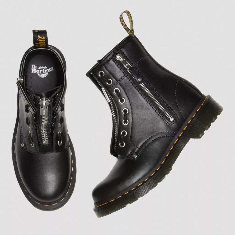 New Dr. Martens 1460 Double Zip Lace Up Boots
